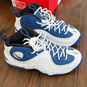 Nike AIR Penny ll QS Blue and White Athletic Shoes